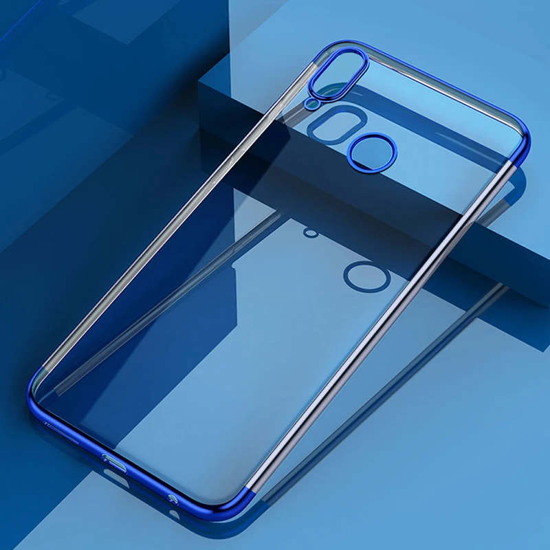 Прозрачный чехол для Huawei Honor 8X, роскошный бампер, прозрачный, TPU, с силиконовым покрытием, блестящий чехол для Huawei Honor 8X MAX, чехол
