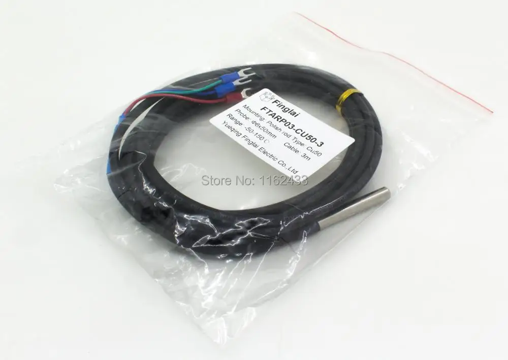 FTARP03 Cu50 waterproof type 3m cable polish rod probe head RTD temperature sensor | Инструменты