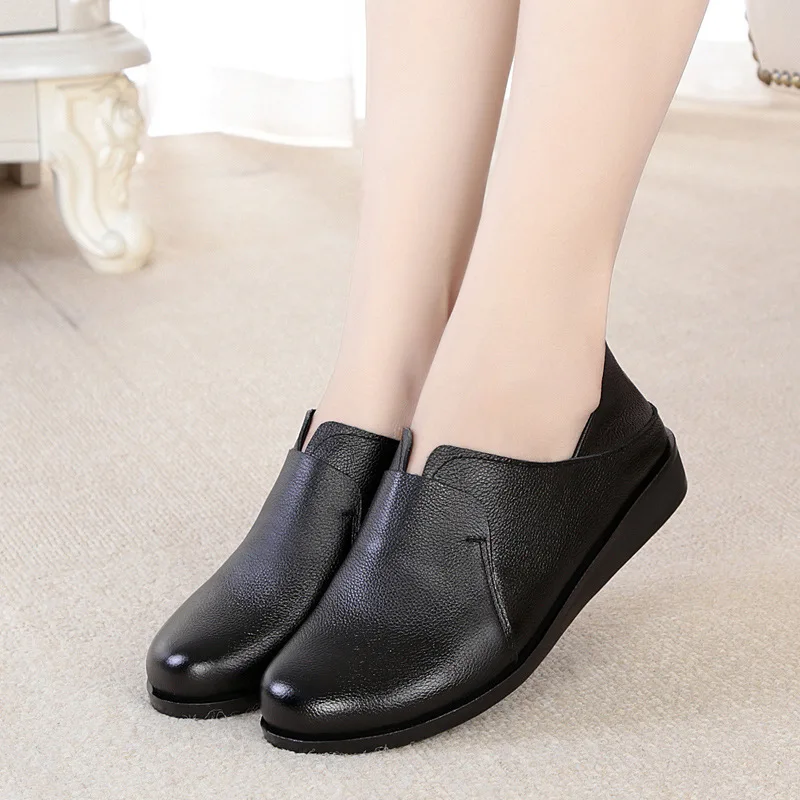

ZXRYXGS Brand Shoes Flat Soft Genuine Leather Shoes 2019 Newest Spring Soft Comfortable Loafers Shoes Casual Shoes Women Flats