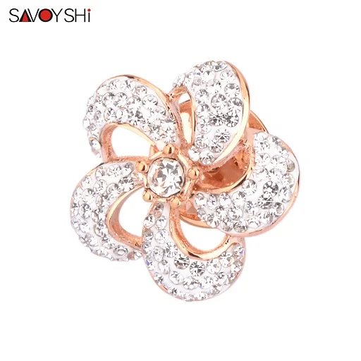 Flower Brooch SAVOYSHI Высококачественная Цветочная Брошь искусство классика Камелия брошь булавки и броши женская одежда шаль-рубашка украшения на шею - Окраска металла: Flower Brooch