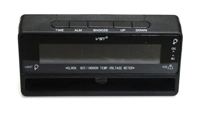 VST 7010V Автомобильный термометр, автомобильные часы, автомобильный вольтметр, двойной фоновый светильник