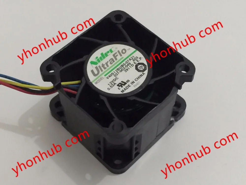 Охлаждающий вентилятор для сервера Nidec V40S12BUB5 07A21 DC 12V 0.55A 40x40x28 мм|square fan|server fan50mm fan |