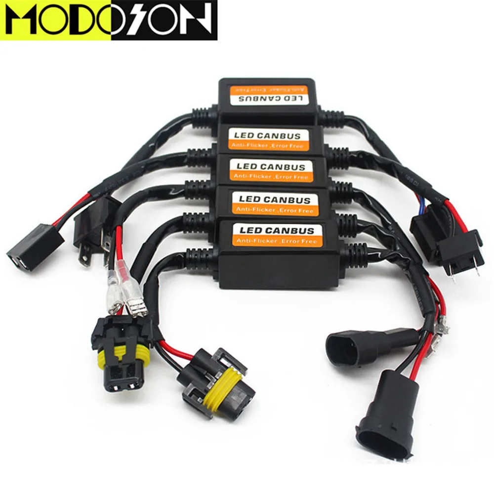 MODOSON светодиодный фар автомобиля Canbus жгут проводов адаптера H4/H7/H11/H13/9005/9006/ 9007 авто