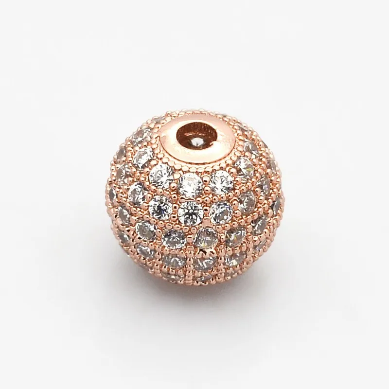 

10mm CZ Brass Micro Pave Cubic Zirconia Grade AAA Clear Color Round Beads Jewelry Makings,Cadmium Free & Nickel Free & Lead Free