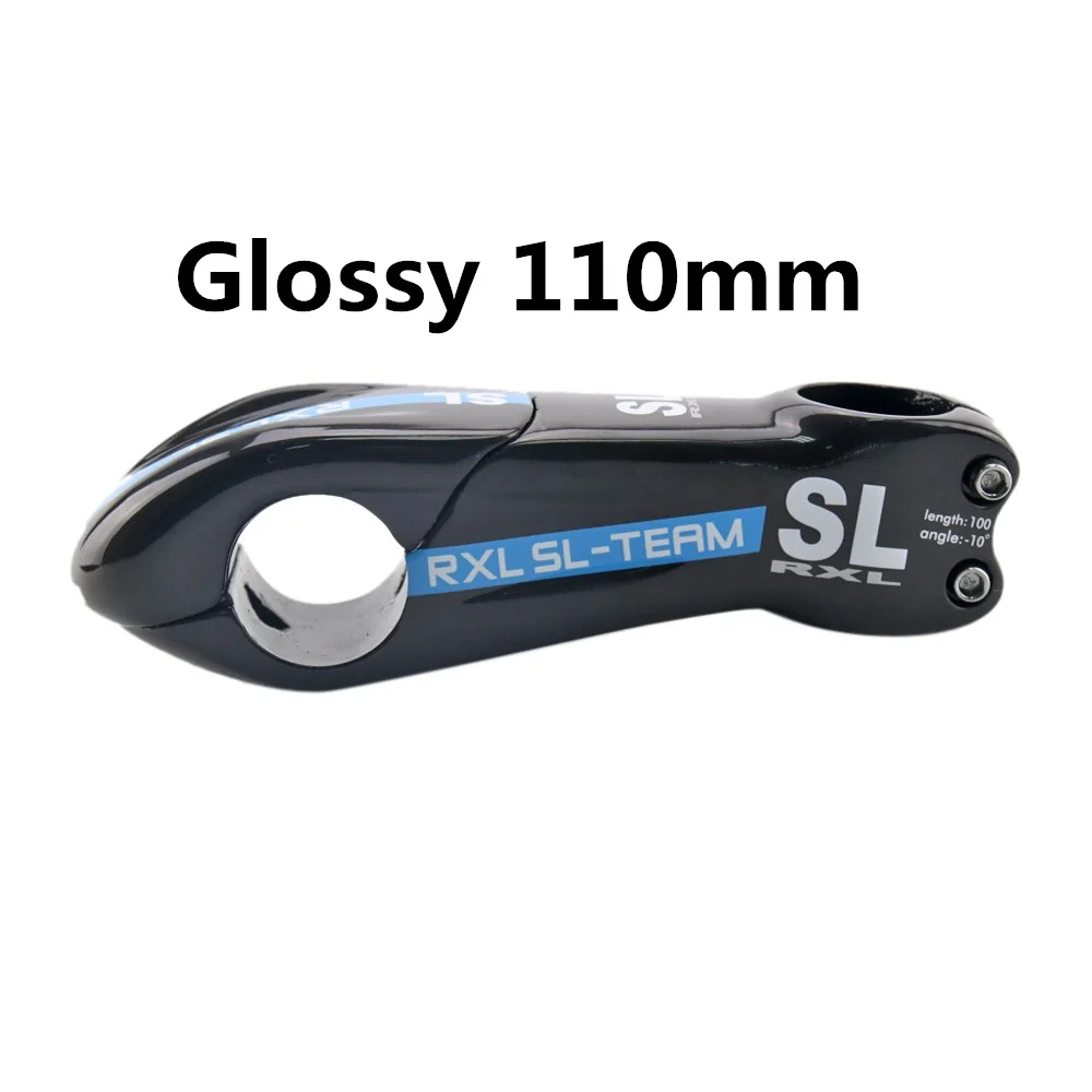 Blue Glossy 110mm Без логотипа вынос руля для горного велосипеда 28,6-31,8 мм карбоновый Дорожный велосипед Велоспорт стволовых углеродное волокно ручки велосипеда руль 10 градусов 90/100/110 мм Mtb - Цвет: Blue Glossy 110mm