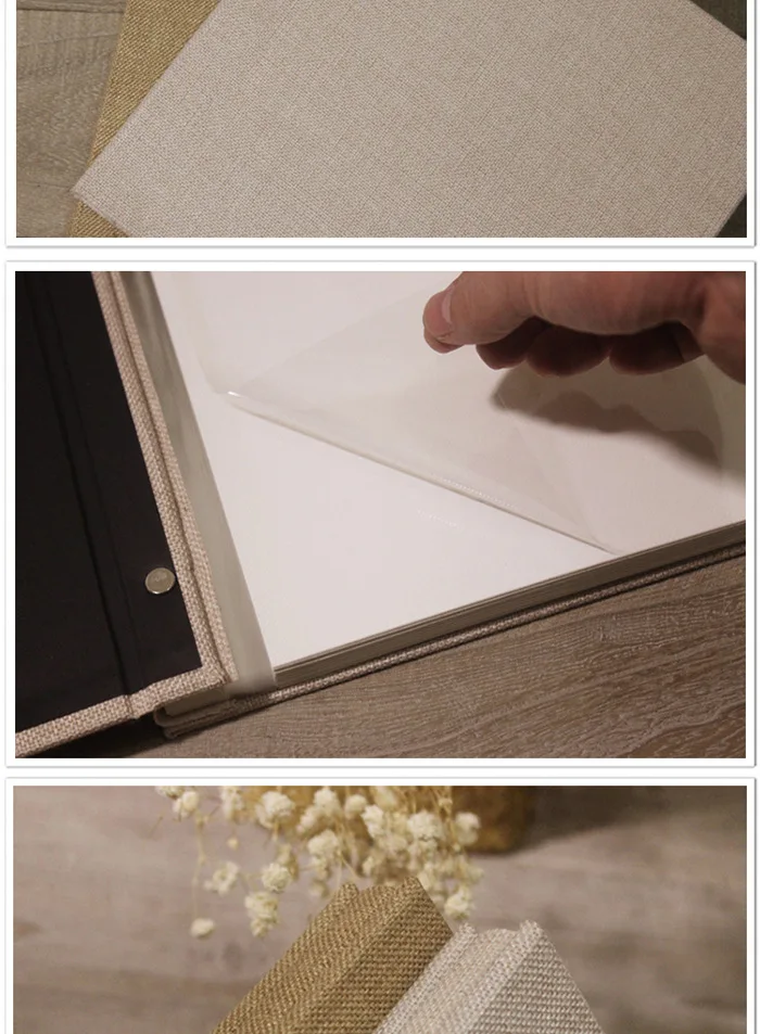 1 шт. льняной 16 дюймов DIY свадебный фотоальбом для влюбленных на день рождения подарок для малышей Instax бумага Ablum Скрап Бумага ремесла ткань альбомы липкие