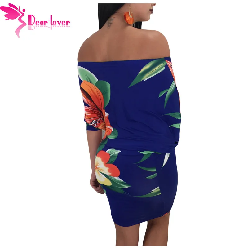Dear Lover сексуальное платье с открытыми плечами для клуба облегающее Vestidos 3/4 рукав