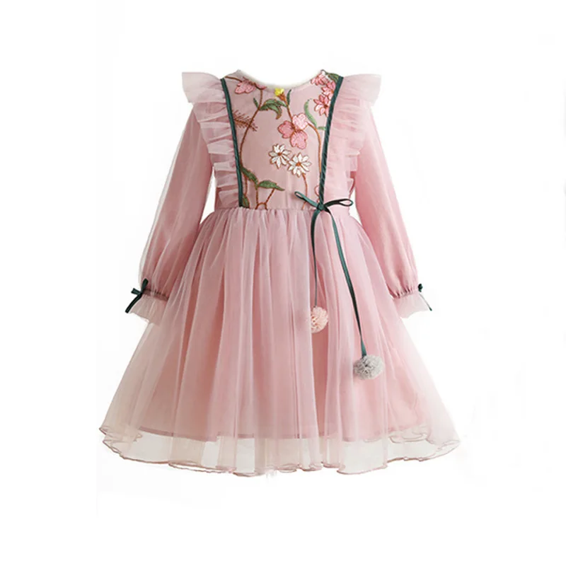 Платье для девочек платье принцессы брендовая одежда Детский комбинезон с