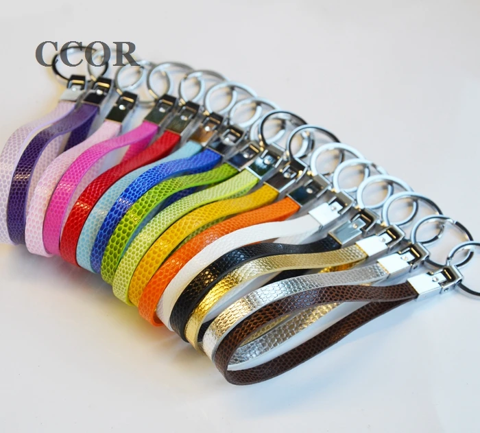 Free Shipping 30PCS Key Rings Keychains with Mixed Colour Snake PU leather Bands Fit 8mm Slide Charms Letters | Украшения и