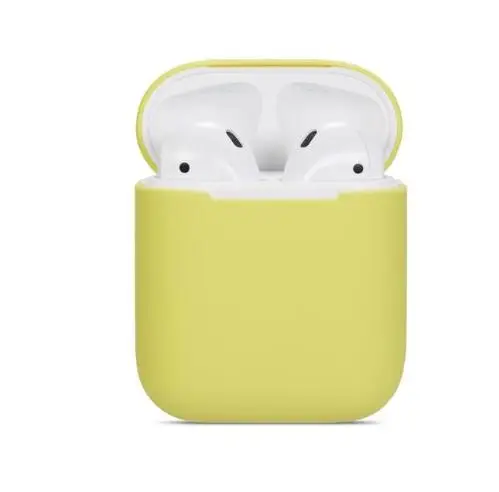 Цвет: желтый Жидкий силиконовый чехол для наушников для AirPods 1 2nd Bluetooth, беспроводные наушники, защитный чехол для зарядки, сумка для Airpods - Цвет: Цвет: желтый
