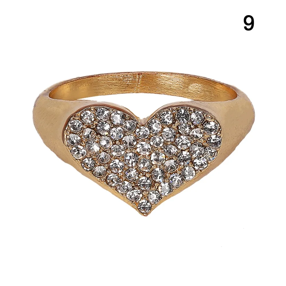 Miwens Bauble Ba разноцветные кольца с кристаллами для женщин яркий камень в форме сердца кольца на палец очаровательные Роскошные вечерние ювелирные изделия от производителя