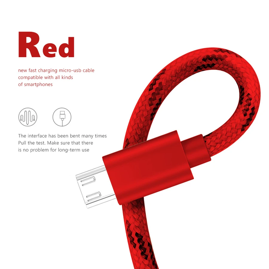2.4A микро USB кабель Быстрая зарядка для Xiaomi Redmi Android кабель для передачи данных для мобильного телефона для samsung S7 микро зарядное устройство