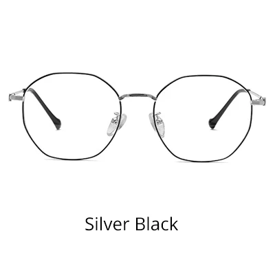 Silver Black Ralferty анти-голубые легкие очки оправа женские мужские компьютерные очки близорукость рецепт; очки oculos de grau D1908 - Цвет оправы: Silver Black