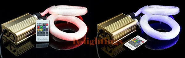 RGB цвет изменить Оптическое волокно свет комплект 35 Вт led световая коробка +