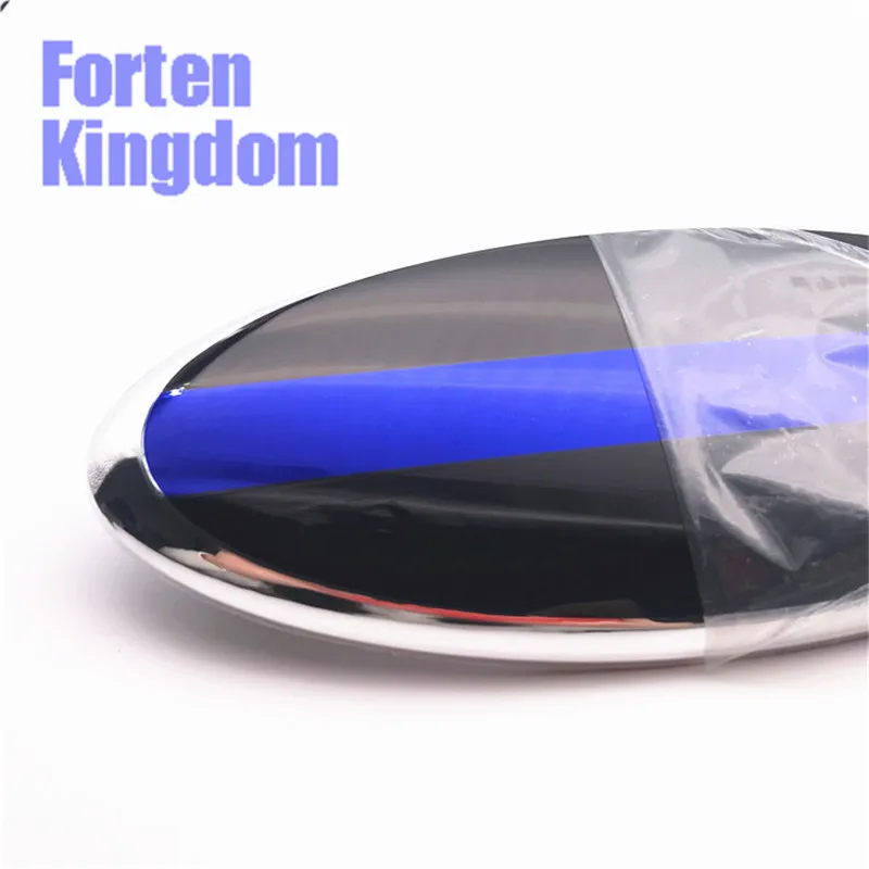 Forten Kingdom синяя линия полицейский флаг США логотип 9 дюймов ABS алюминиевая Автомобильная Передняя решетка гриль капот овальная эмблема значок 4L34-15402A-CA