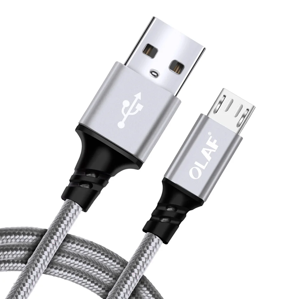 Олаф микро USB кабель 2.4A тканый Быстрая зарядка USB кабель для передачи данных для samsung Xiaomi LG планшет Android мобильный телефон usb зарядный шнур