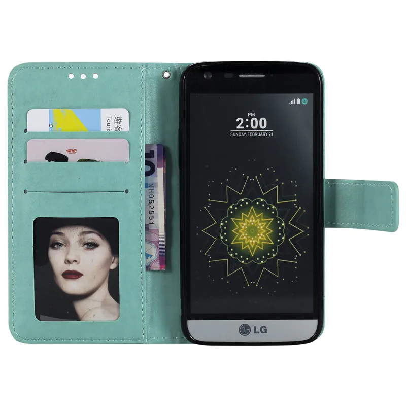 Высококачественный чехол из искусственной кожи для LG G5 чехол-кошелек мягкий