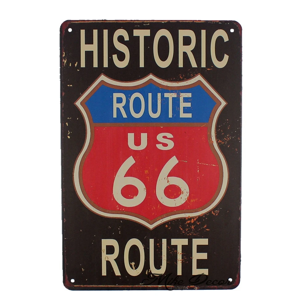 [Mike86] Route 66 фотоэлементов фотоэлемент для дома общественный декор винтажное