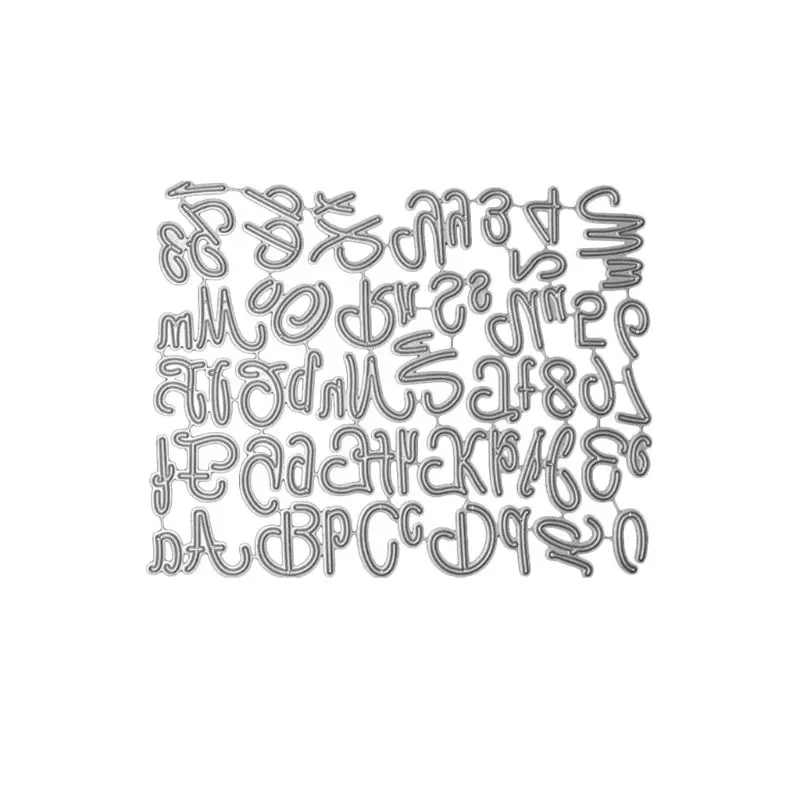 Буквенный Алфавит цифровые металлические режущие штампы трафарет для