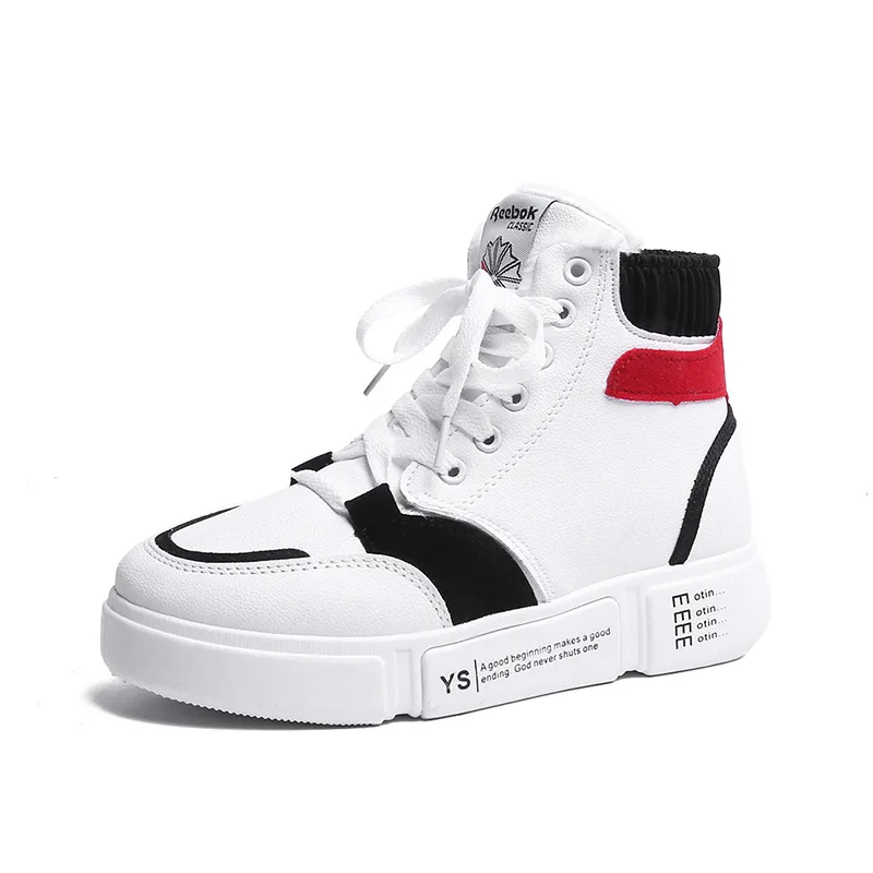 White black cotton Теплая спортивная обувь из хлопка и искусственной кожи для девочек; женские кроссовки; обувь для бега на шнуровке; дышащая Повседневная Удобная обувь для тренировок - Цвет: White black cotton
