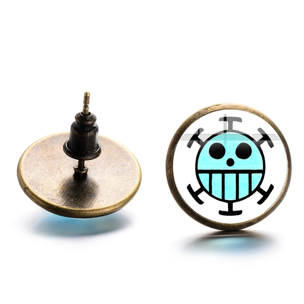 SONGDA Одна деталь хирургов Трафальгар Ло серьги гвоздики в стиле панк бронза с