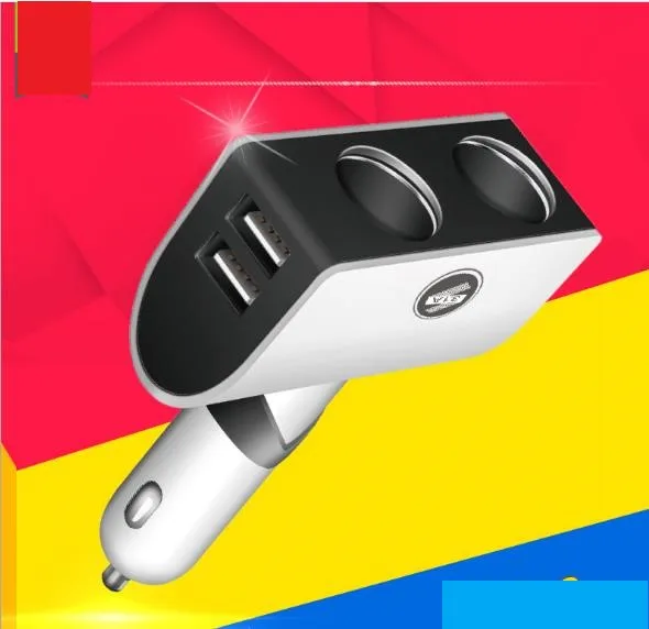 2 USB + гнезда прикуривателя 90 градусов складной 4 ядра быстрая зарядка
