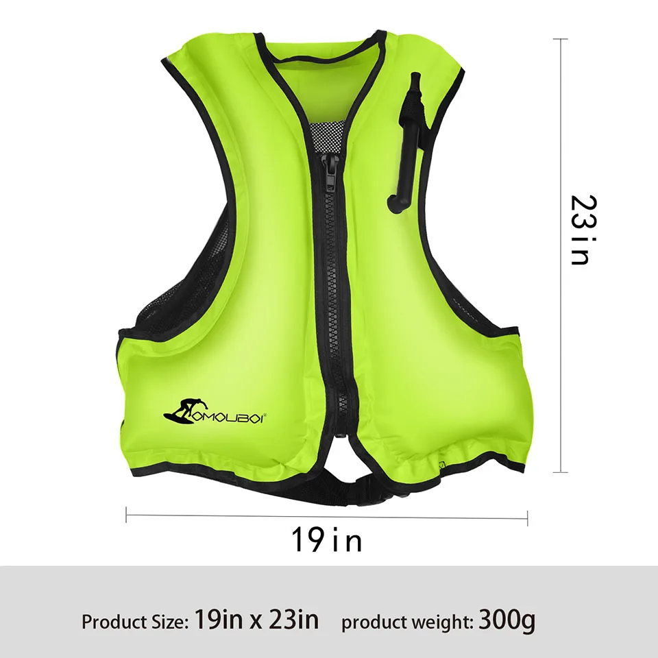 OMOUBOI Pro Swimsafe зеленый связывая ремни добавлены Надувные Безопасности Рашгард