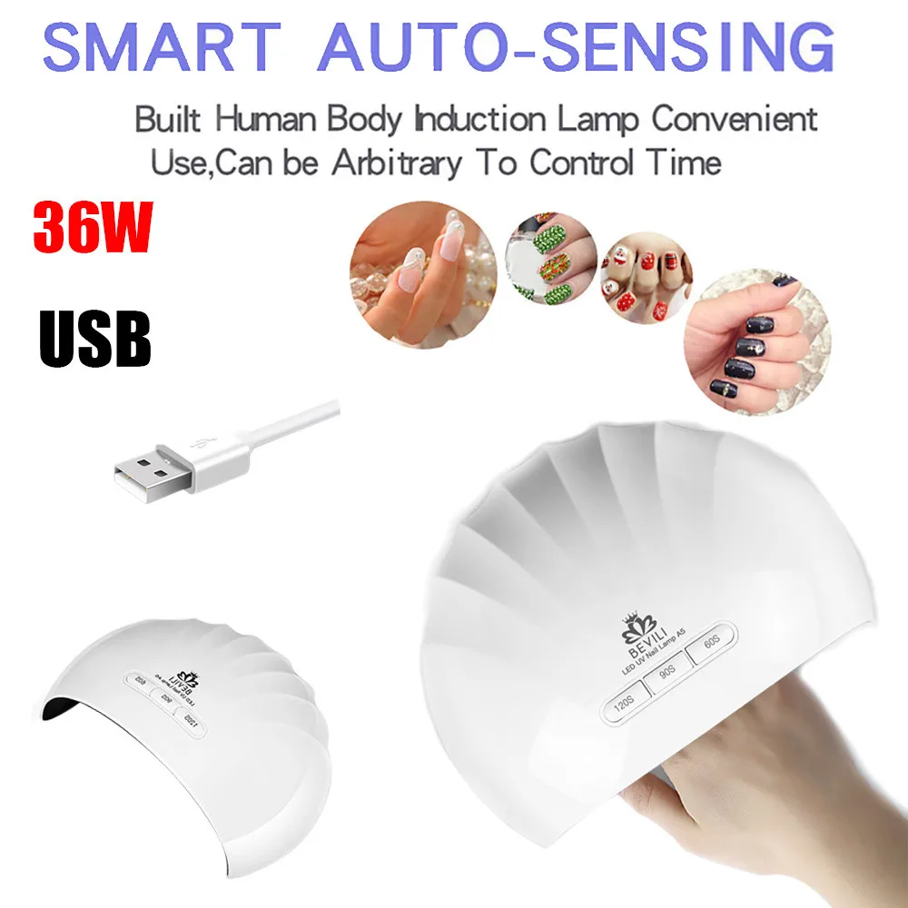 Профессиональная 36 Вт ультрафиолевая лампа Светодиодный УФ сушка для ногтей
