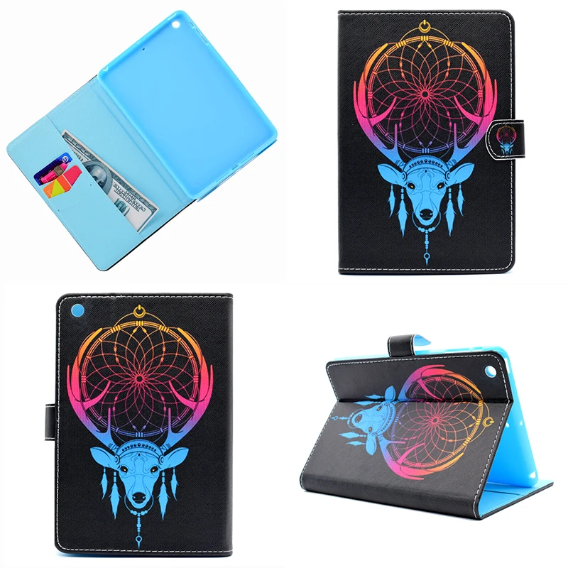 Мультфильм цветок бабочка магнит PU ткань кожаный кожа планшет планшета чехол на