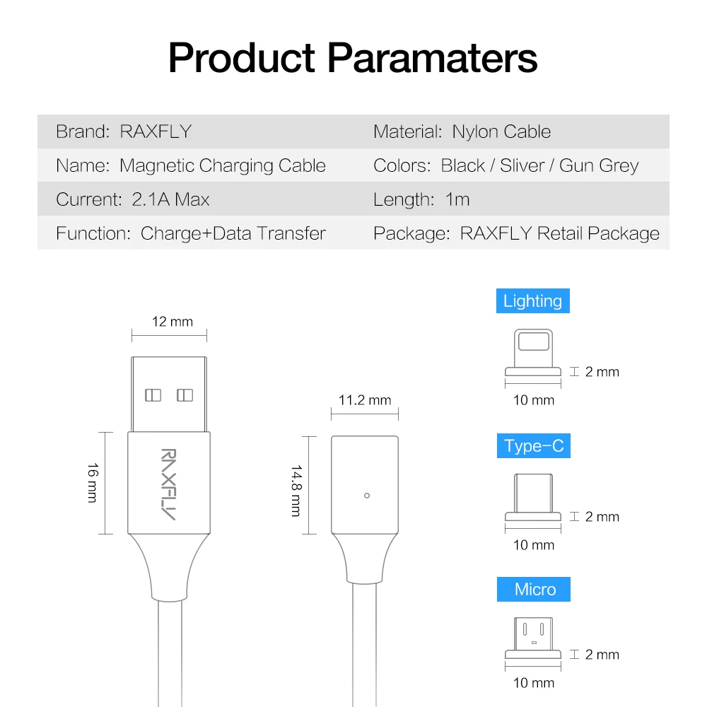 Магнитный зарядный usb-кабель RAXFLY для iPhone X XS Max XR 8 магнитное зарядное устройство