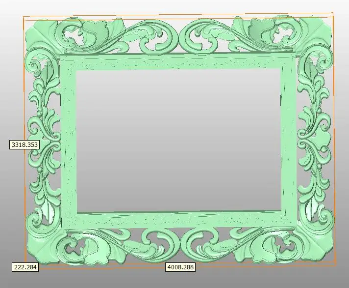

Frame 3D model in STL format cnc carving engraving router relief Artcam Aspire F58