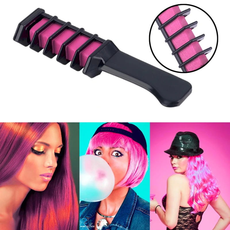 6 цветов на выбор мини мел для волос палочки расческа с расческой|dye colors|dye hair colordye |