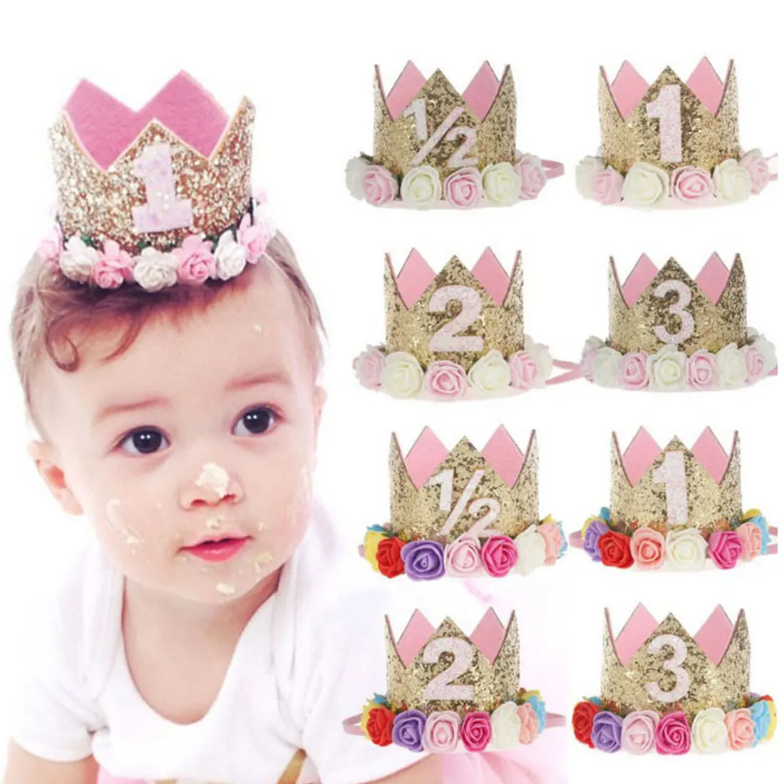 Шляпка для вечеринки девочек головной убор с короной шапка на день рождения