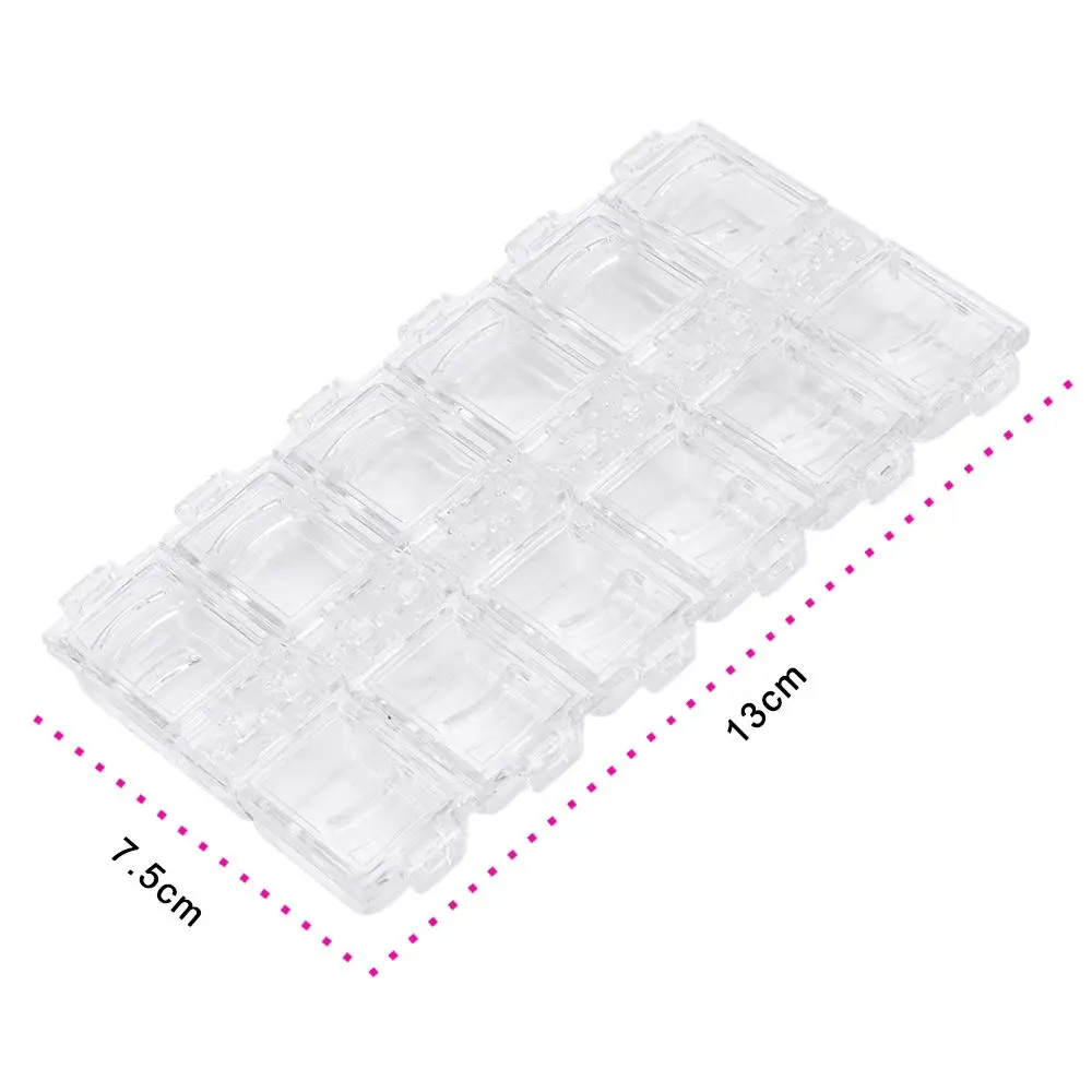 12 ячеек коробка контейнер украшение для ногтей жемчуг стразы хранение