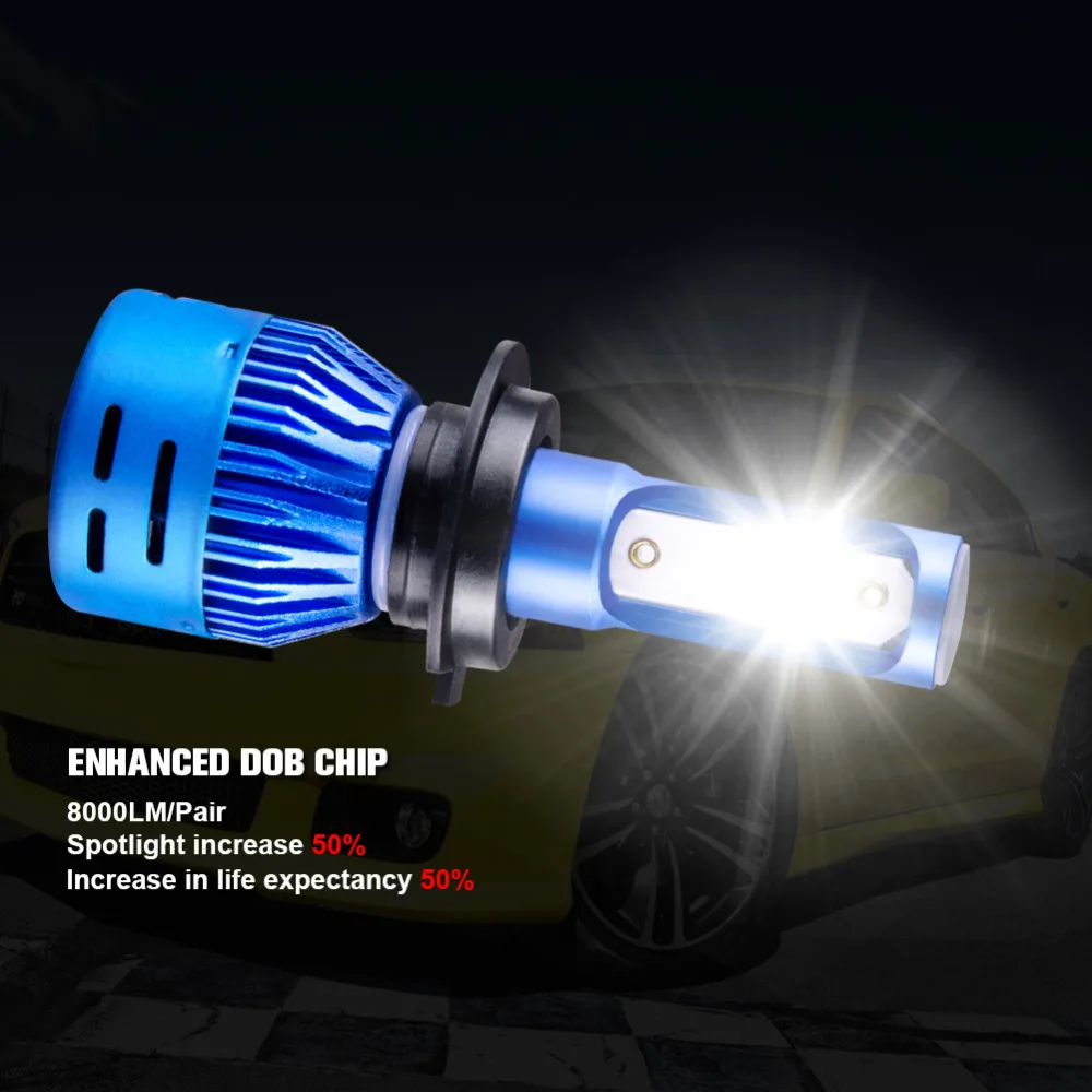2Pcs LED H1 Car Bulb H7 H11 12V 6500K COB/DOB Lamp For Mazda Tribute/3/6/Millenia/Miata/MX-3/Protege/ MX-5/B2200 | Автомобили и