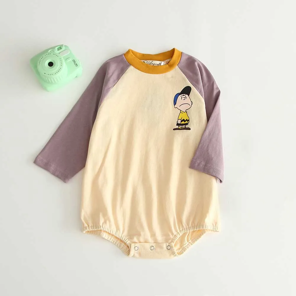 B93H03 purple Осенний комбинезон для маленьких мальчиков и девочек, комбинезон новорожденного, хлопковый комбинезон с длинными рукавами для малышей - Цвет: B93H03 purple