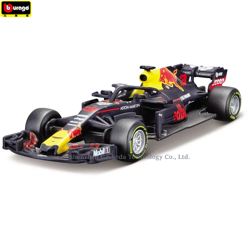 Bburago 1:43 Ferrari Red BullRB14 NO3 имитация сплава супер игрушка модель автомобиля для с рулевым колесом управление переднего колеса рулевого управления