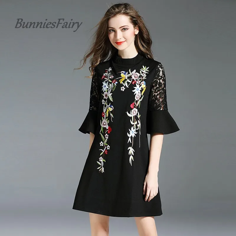 BunniesFairy 2018 элегантное кружевное обтягивающее мини платье в национальном стиле с