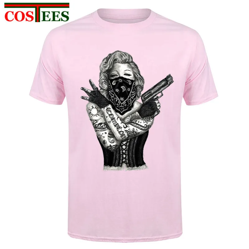 Художественная брендовая дизайнерская Мэрилин Монро Гангстер пистолеты тату