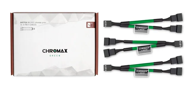 Noctua SYC1 chromax адаптер Кабели процессор вентилятор охлаждения разветвитель вентилятора кабель Y сплиттер компьютер PC Вентилятор кабель питания 1 до 2 конвертер
