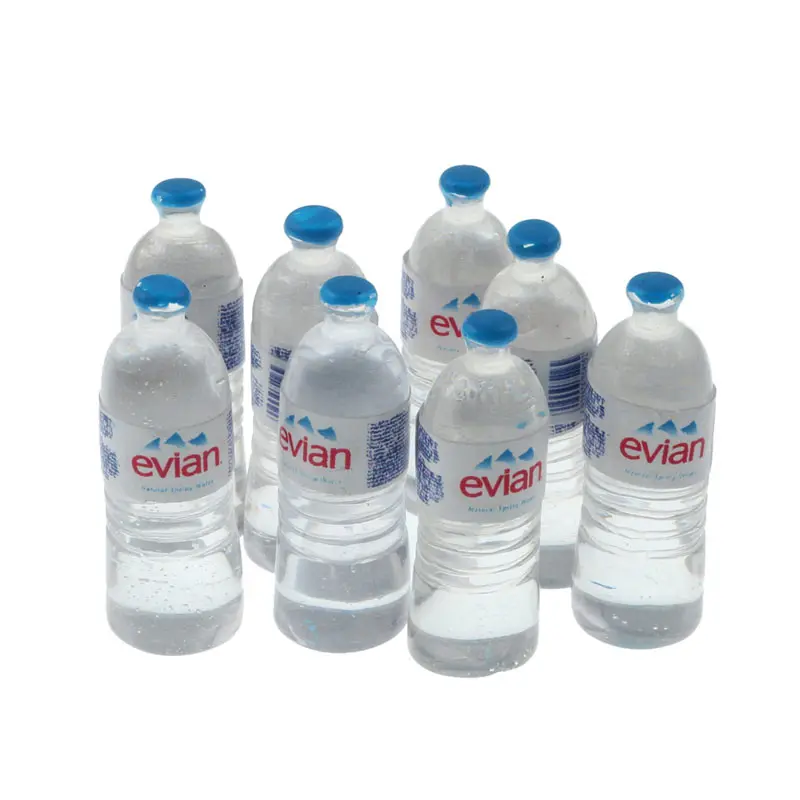 20 шт. прозрачная круглая бутылка из смолы с украшениями evian украшения плоской