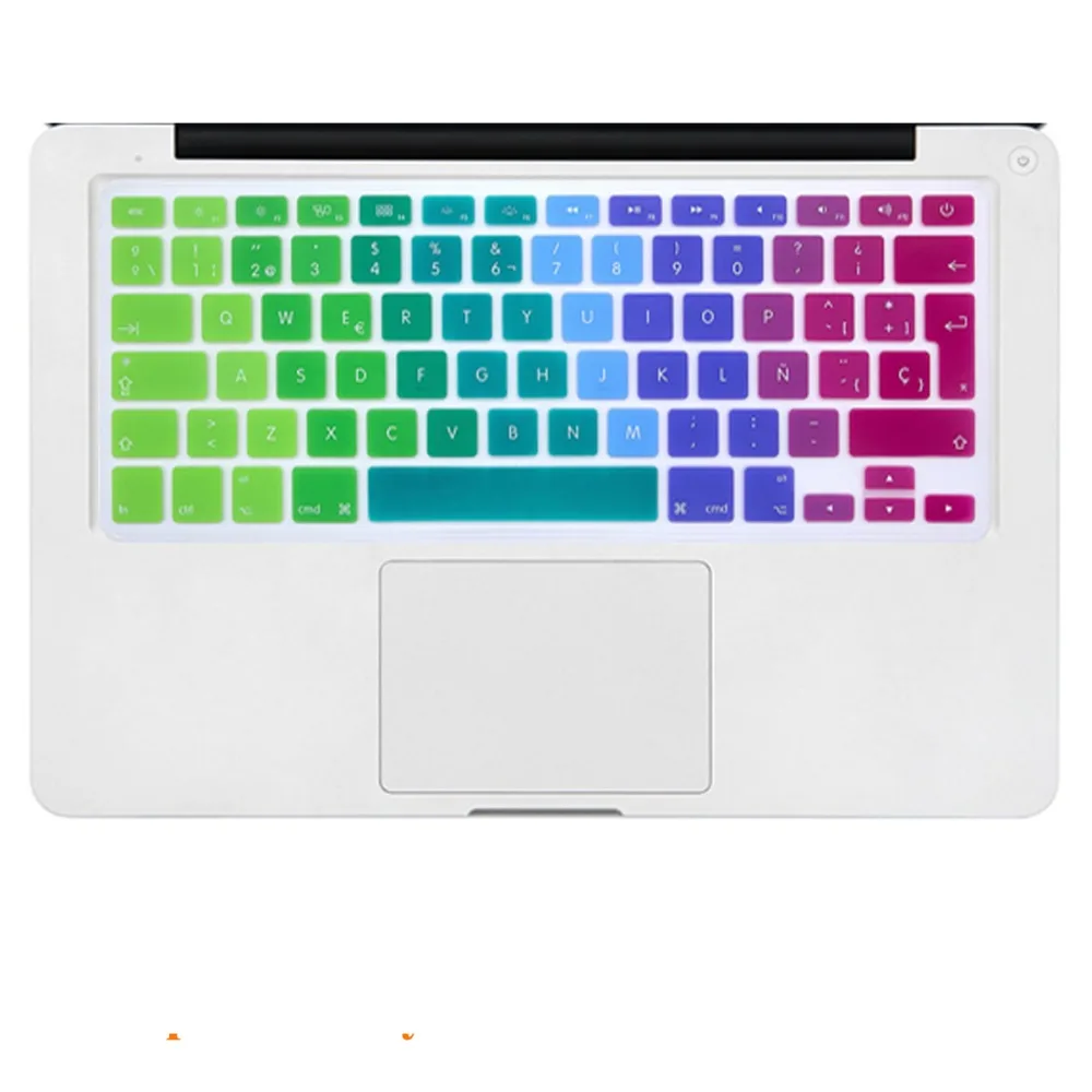 Градиент Омбре цвета ЕС макет клавиатуры наклейки для Apple Macbook Pro 1" 15" 1" retina/Macbook Air 13 крышка клавиатуры испанский