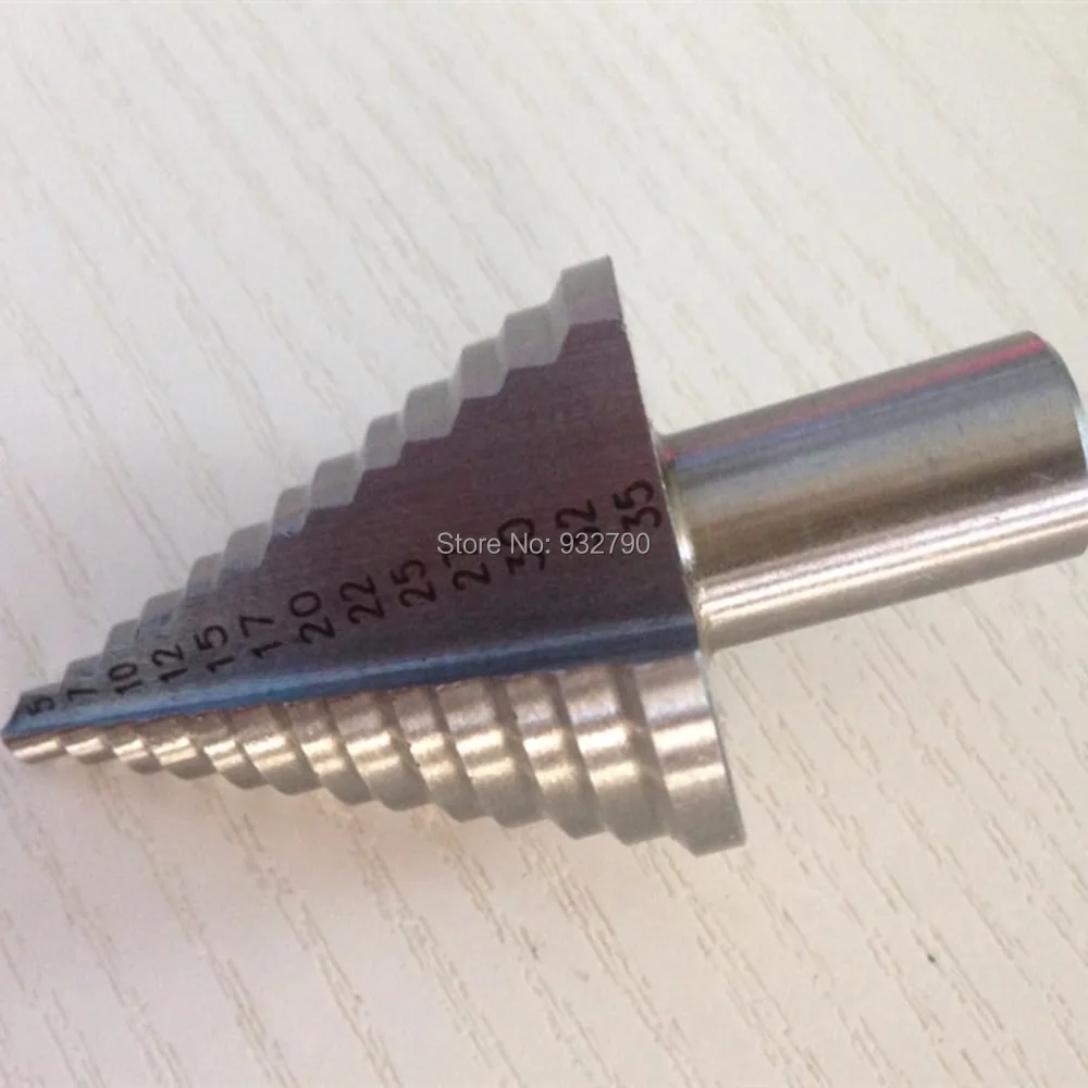 Ступенчатое сверло 5 35 мм кабелепровода монтажное ступенчатое из быстрорежущей