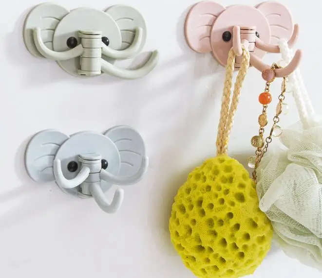 1PC Elephant Hanging Sticky Clothes Jewelry Towel Cooking Tool Hanger Hook Multifunction Kitchen Bathroom Accessories LY 003 | Дом и сад
