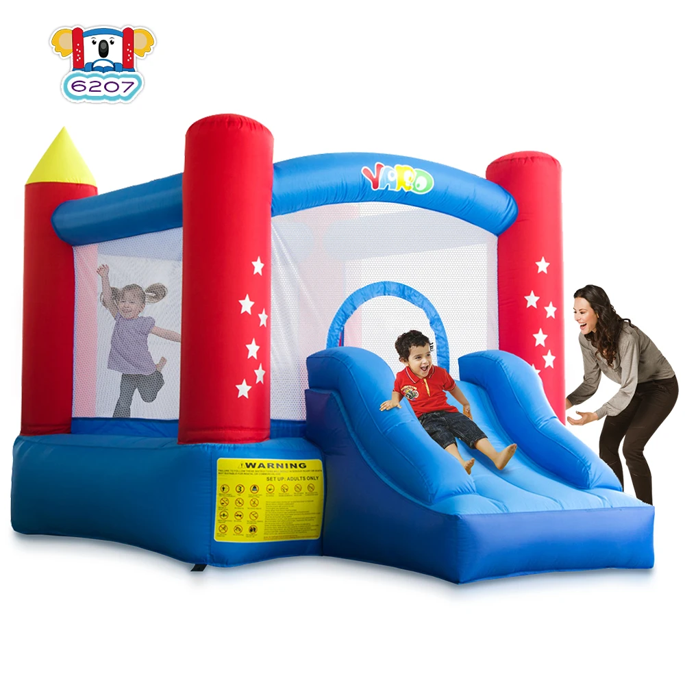 

YARD Indoor Outdoor Bounce House with Slide Blower for Kids 6207 Inflatable Bouncer with Slide Bouncy Castle Jumping Trampoline