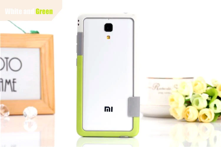 Чехол-бампер из ТПУ Для xiaomi mi4, Силиконовый противоударный чехол, двухцветная рамка, мягкая защитная рамка для xiaomi mi4