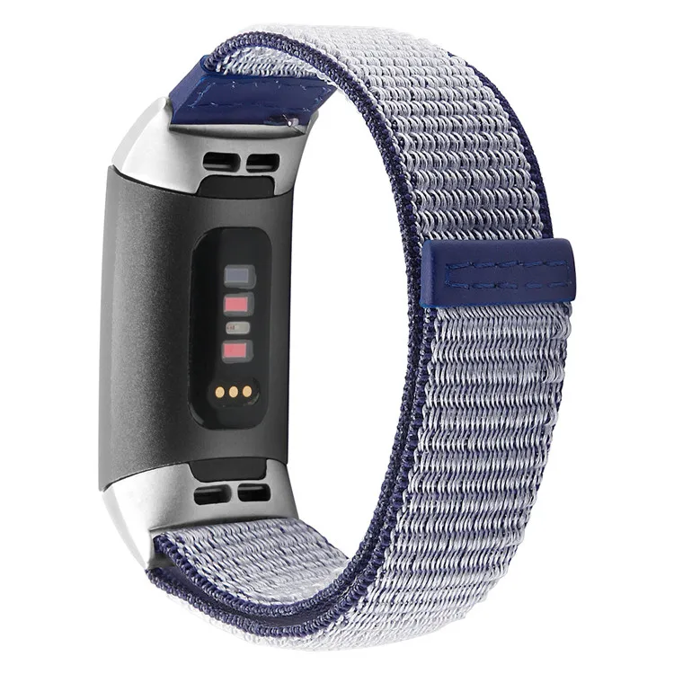 Новое поступление 3 вида цветов нейлон браслет ремешок модные часы Smart Watch выпуск спортивных Королевский Плетеный Браслет для Fitbit заряд 3
