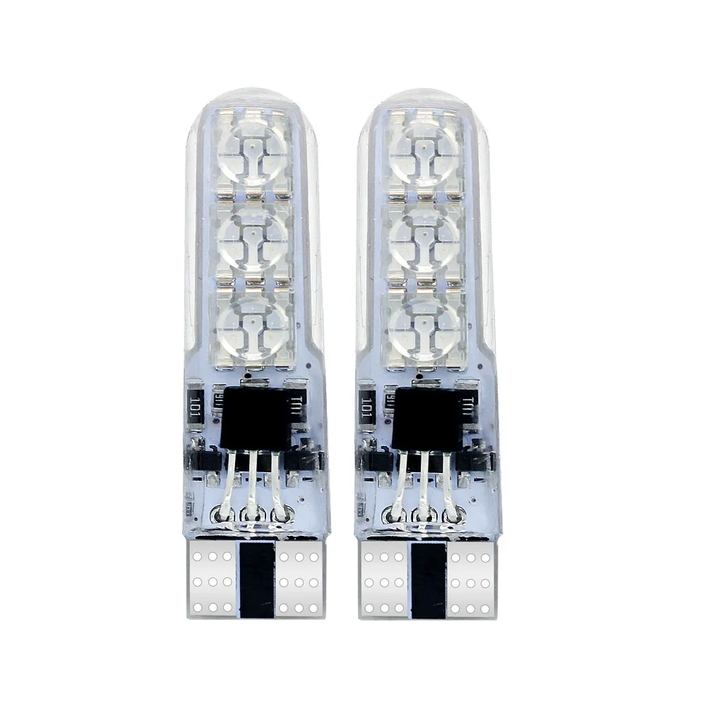 2pcs 5050SMD Lights ANBLUB светодиодный W5W T10 RGB габаритный Светильник Универсальный 12 В COB RGBW Автомобильная атмосферная лампа с пультом дистанционного управления - Испускаемый цвет: 2pcs 5050SMD Lights