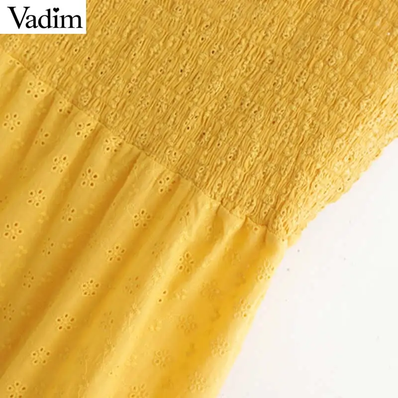 Vadim женское платье с вышивкой однотонное мини-платье без рукавов на бретельках