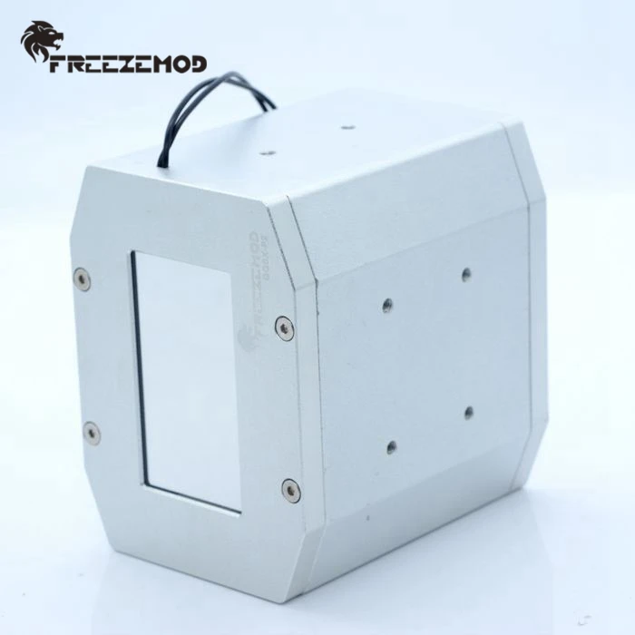 FREEZEMOD компьютерное водяное охлаждение металлический резервуар для воды с ЖК-зеркалом двойной с температурой. GQSX-P2